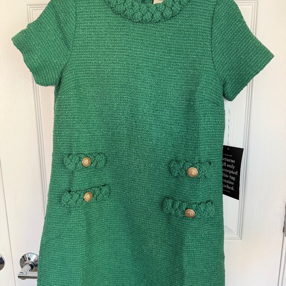NWT Tuckernuck Jackie Tweed Dress in Green - Picture 2 of 4